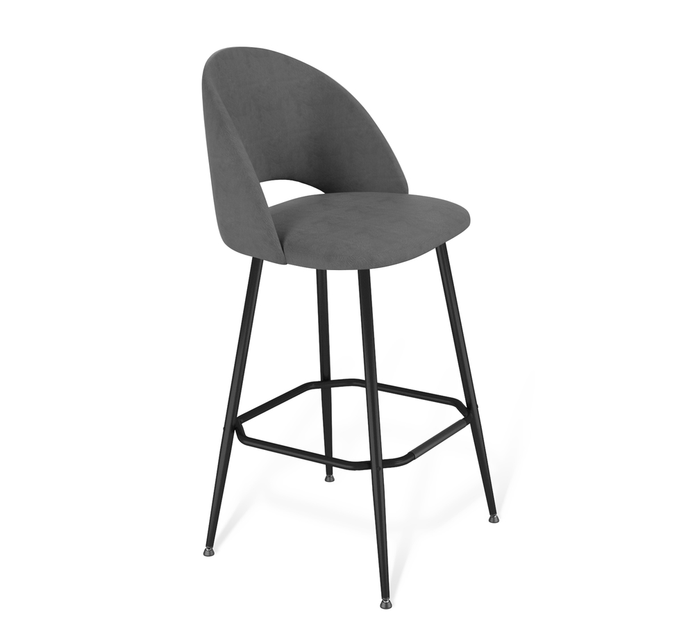 Барный стул Руби, серый, черный фото