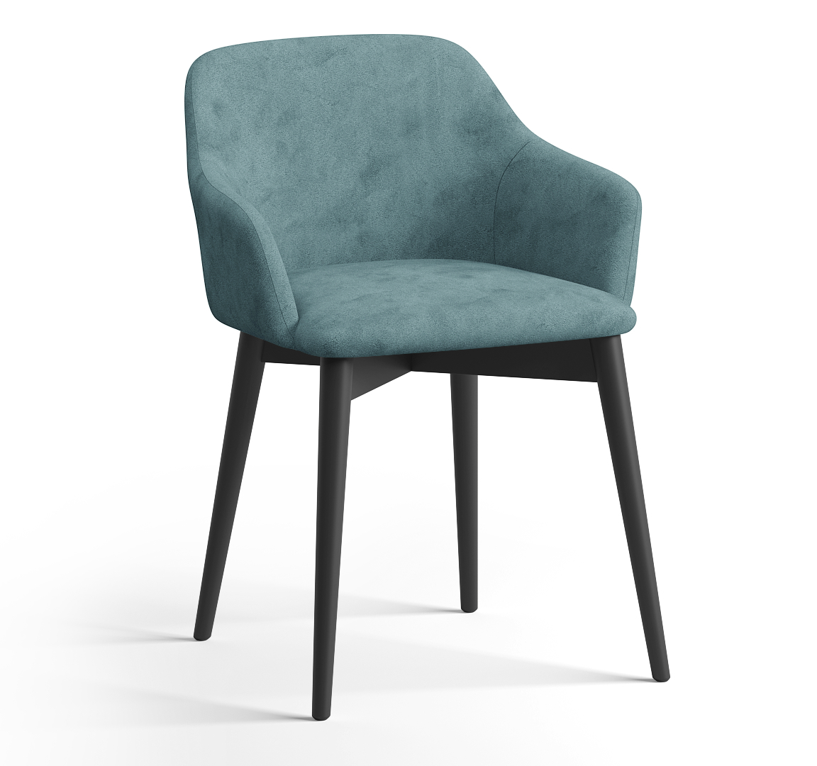 Кресло Канна, черный, пыльно голубой фото